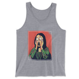 Scream Painting Monalisa Men/Unisex Tank in Athletic Heather color