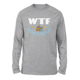 WTF - Where's The Food Men/Unisex Drop Shoulder Sweatshirt in Athletic Heather color