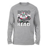 Robo Head Men/Unisex Drop Shoulder Sweatshirt in Athletic Heather color