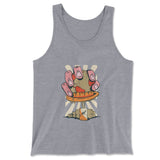 Planet Oil Squeezer Men/Unisex Tank in Athletic Heather color