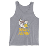Drunk Again Men/Unisex Tank in Athletic Heather color