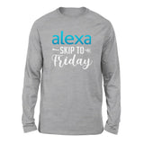 Alexa, Skip To Friday Men/Unisex Drop Shoulder Sweatshirt in Athletic Heather color