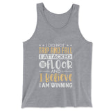 I Did Not Trip And Fall, I Attacked The Floor Men/Unisex Tank in Athletic Heather color