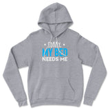 Sorry, My Bed Needs Me Hoodie in Athletic Heather color