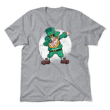 Leprechaun Dabbing Men/Unisex T-Shirt in Athletic Heather color