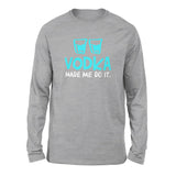 Vodka Made Me Do It Men/Unisex Drop Shoulder Sweatshirt in Athletic Heather color