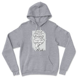 Debt Atlas Hoodie in Athletic Heather color