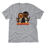 Pug Fiction Men/Unisex T-Shirt in Athletic Heather color