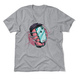 Phone Face Hugger Men/Unisex T-Shirt in Athletic Heather color