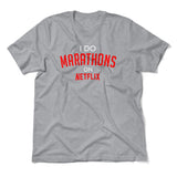 I Do Marathons On Netflix Men/Unisex T-Shirt in Athletic Heather color