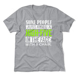 Some People Just Need A High-Five In The Face With A Chair Men/Unisex T-Shirt in Athletic Heather color