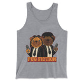 Pug Fiction Men/Unisex Tank in Athletic Heather color