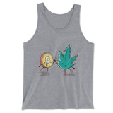 420 Bitcoin Men/Unisex Tank in Athletic Heather color