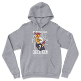 Chicken Spy Hoodie in Athletic Heather color