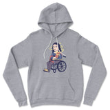 Monalisa Smoking Hoodie in Athletic Heather color