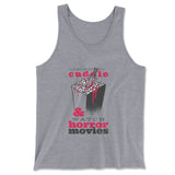 I Just Want To Cuddle And Watch Horror Movies Men/Unisex Tank in Athletic Heather color