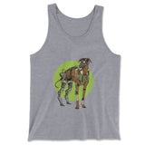 Cyber Greyhound Dog Men/Unisex Tank in Athletic Heather color