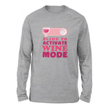 Swipe Right For Wine Mode Men/Unisex Drop Shoulder Sweatshirt in Athletic Heather color