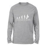 Female Evolution Men/Unisex Drop Shoulder Sweatshirt in Athletic Heather color