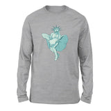 Statue Of Liberty Marilyn Monroe Men/Unisex Drop Shoulder Sweatshirt in Athletic Heather color
