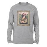 Monalisa Helmet Men/Unisex Drop Shoulder Sweatshirt in Athletic Heather color