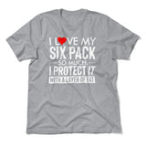 I Love My Six Pack So Much, I Protect It With A Layer Of Fat Men/Unisex T-Shirt in Athletic Heather color