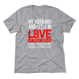My Husband And I Fell In Love At First Sight Men/Unisex T-Shirt in Athletic Heather color