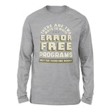 How Many Ways To Write Error Free Programs Men/Unisex Drop Shoulder Sweatshirt in Athletic Heather color