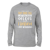 I Did Not Trip And Fall, I Attacked The Floor And I Believe I Am Winning Men/Unisex Drop Shoulder Sweatshirt in Athletic Heather color