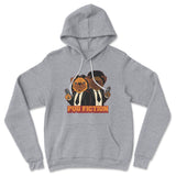 Pug Fiction Hoodie in Athletic Heather color