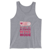 Swipe Right For Wine Mode Men/Unisex Tank in Athletic Heather color