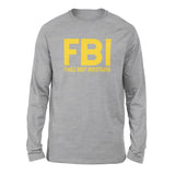 FBI - Female Body Investigator Men/Unisex Drop Shoulder Sweatshirt in Athletic Heather color