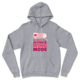 Swipe Right For Wine Mode Hoodie in Athletic Heather color