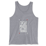 Play Poker Men/Unisex Tank in Athletic Heather color