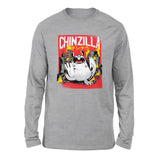 Chinzilla Monster Men/Unisex Drop Shoulder Sweatshirt in Athletic Heather color