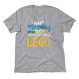 Dear Monday, Go Step On A Lego Men/Unisex T-Shirt in Athletic Heather color