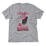 I Just Want To Cuddle And Watch Horror Movies Men/Unisex T-Shirt in Athletic Heather color