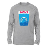 Jaws Teeth Men/Unisex Drop Shoulder Sweatshirt in Athletic Heather color
