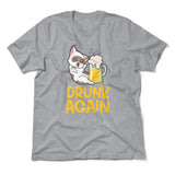 Drunk Again Men/Unisex T-Shirt in Athletic Heather color