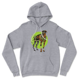 Cyber Greyhound Dog Hoodie in Athletic Heather color