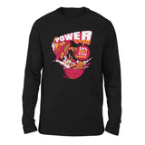 Power Loops Men/Unisex Drop Shoulder Sweatshirt in Black color
