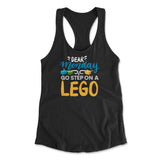 Dear Monday, Go Step On A Lego Womens Racerback Tank in Black color