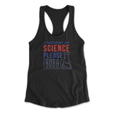 A Moment Of Science Please Womens Racerback Tank in Black color
