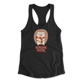 Hedge Hog Potter Womens Racerback Tank in Black color