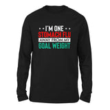 I'm One Stomach Flu Away From My Goal Weight Men/Unisex Drop Shoulder Sweatshirt in Black color