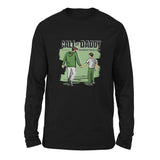 Call Of Daddy Men/Unisex Drop Shoulder Sweatshirt in Black color