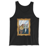 American Gothic Cats Men/Unisex Tank in Black color