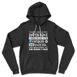 More Important Things In Life Than Fb And Twitter Hoodie in Black color