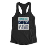 Things I Hate Womens Racerback Tank in Black color