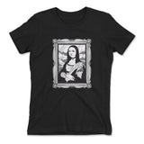 Gothic Monalisa Womens T-Shirt in Black color